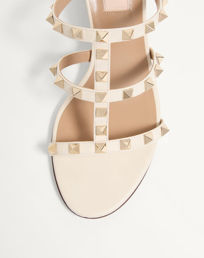 Rockstud Calfskin Leather Slide Sandal 60 Mm
