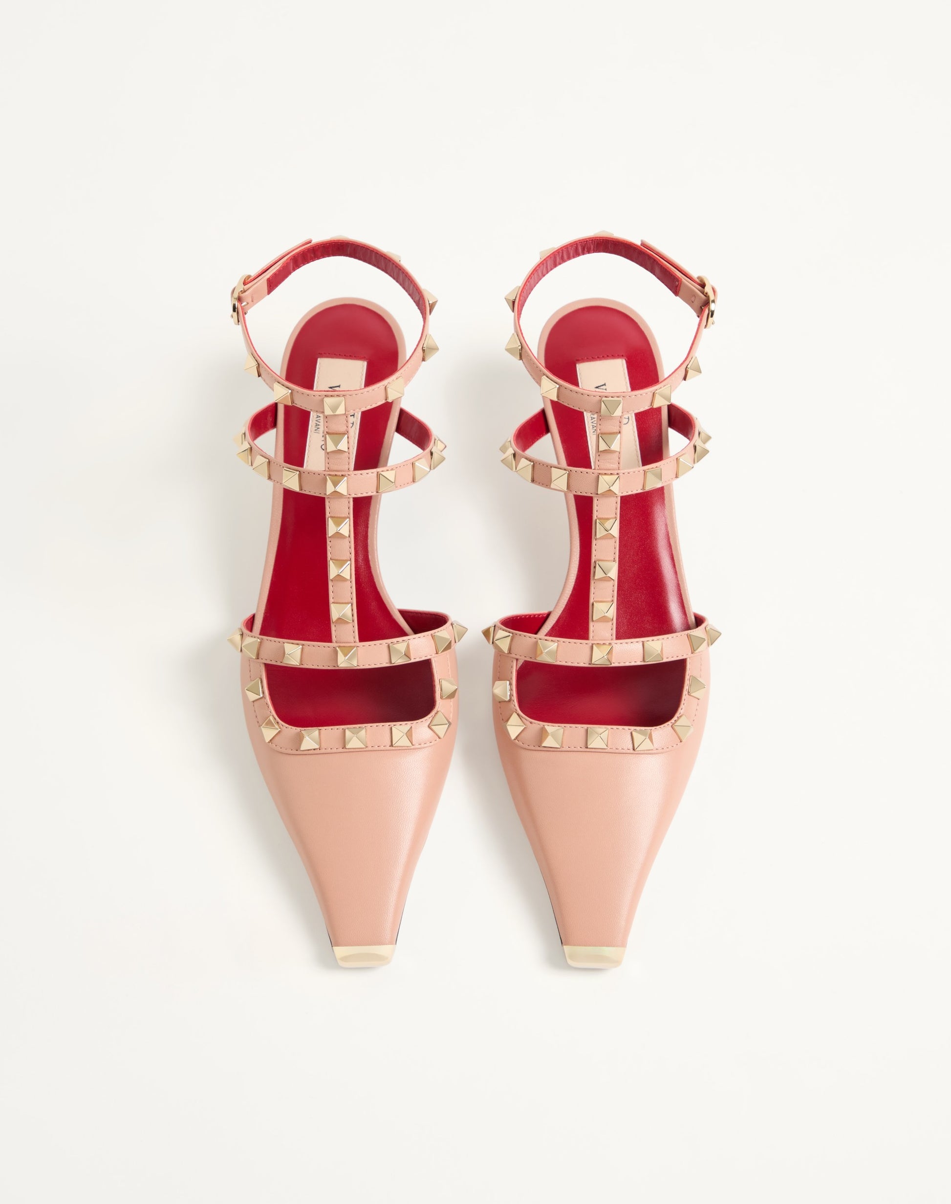 Rockstud Court Shoes In Kid Leather 40mm