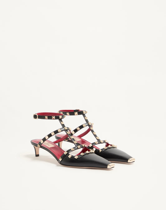 Rockstud Court Shoes In Kid Leather 40mm