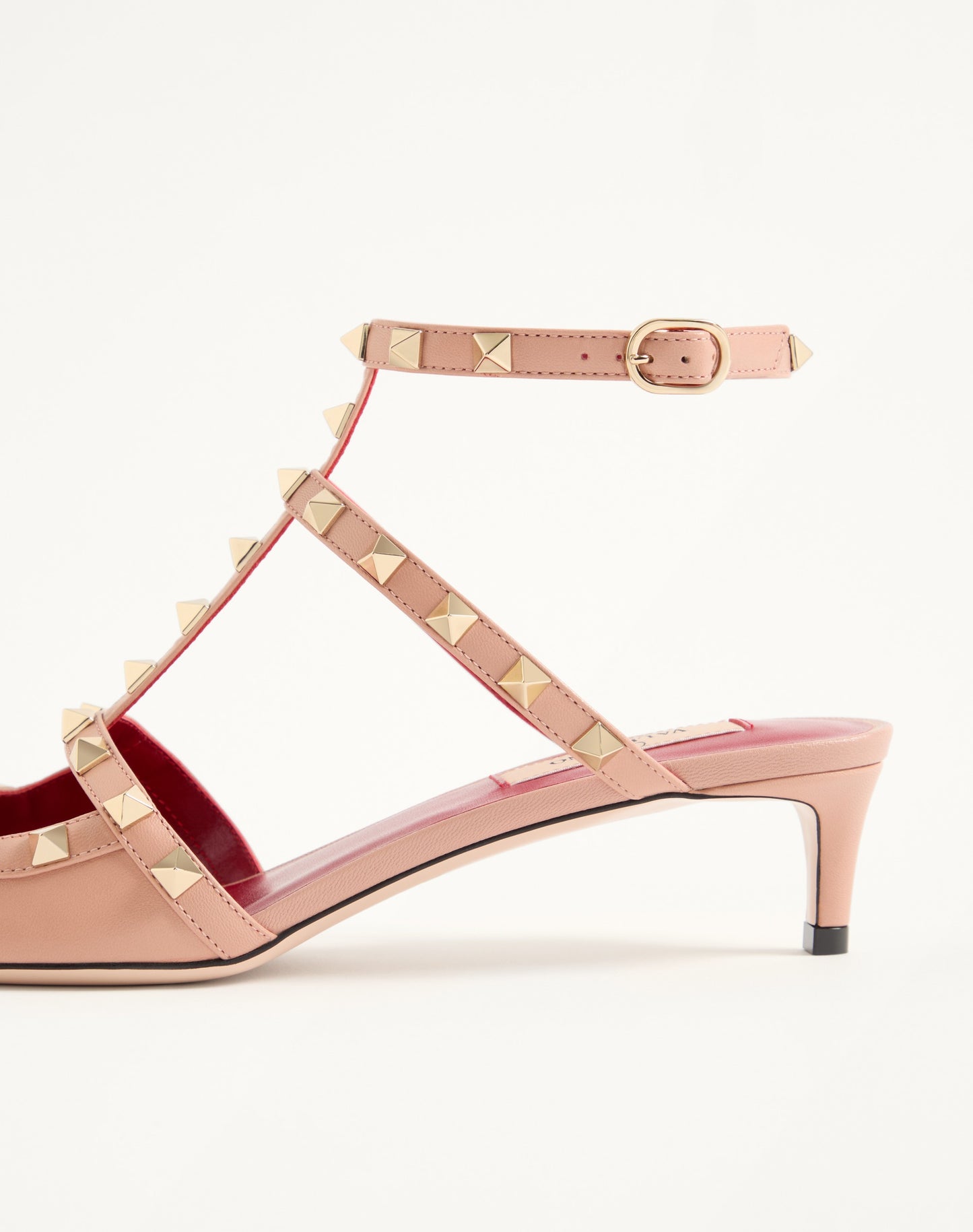 Rockstud Court Shoes In Kid Leather 40mm