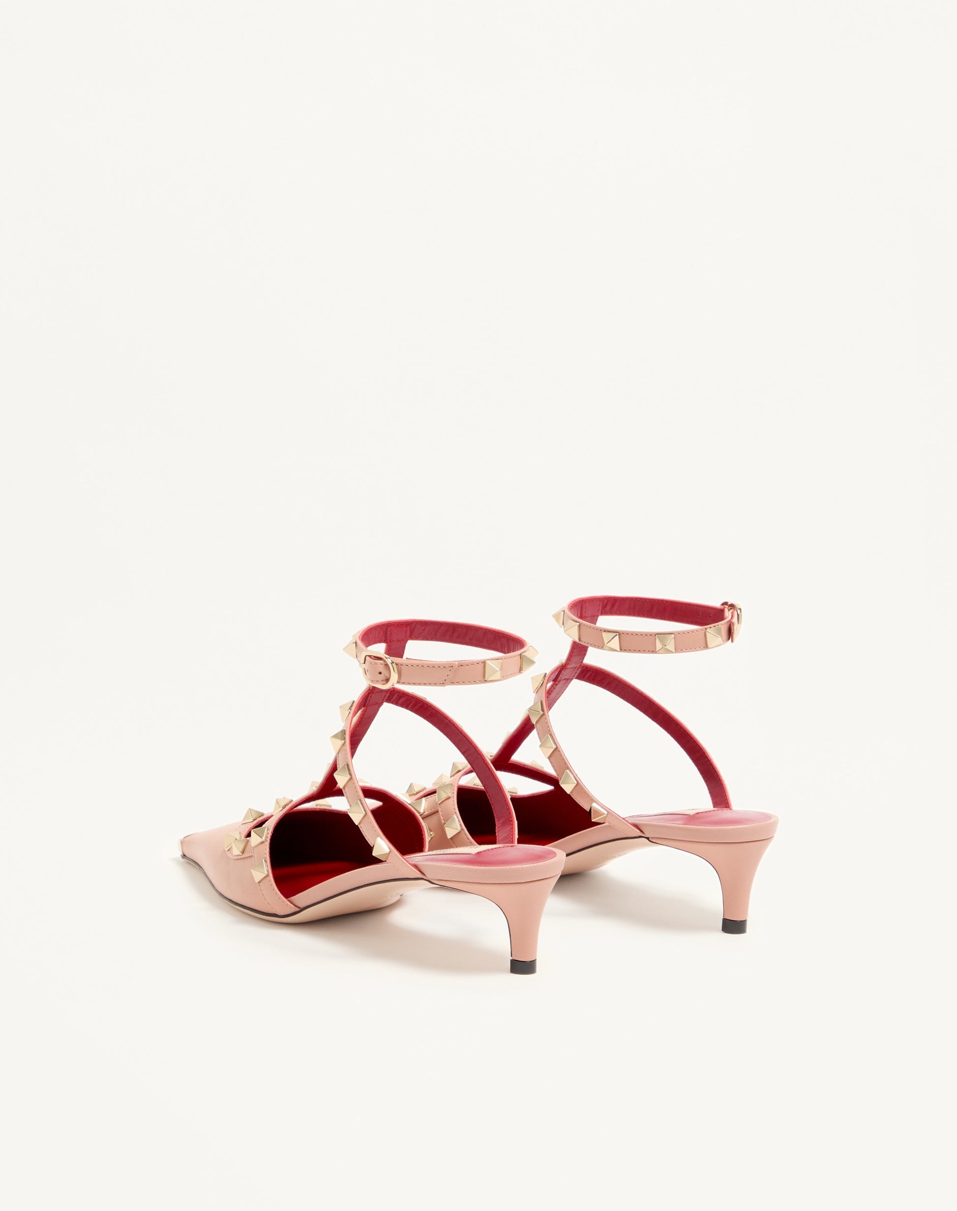 Rockstud Court Shoes In Kid Leather 40mm