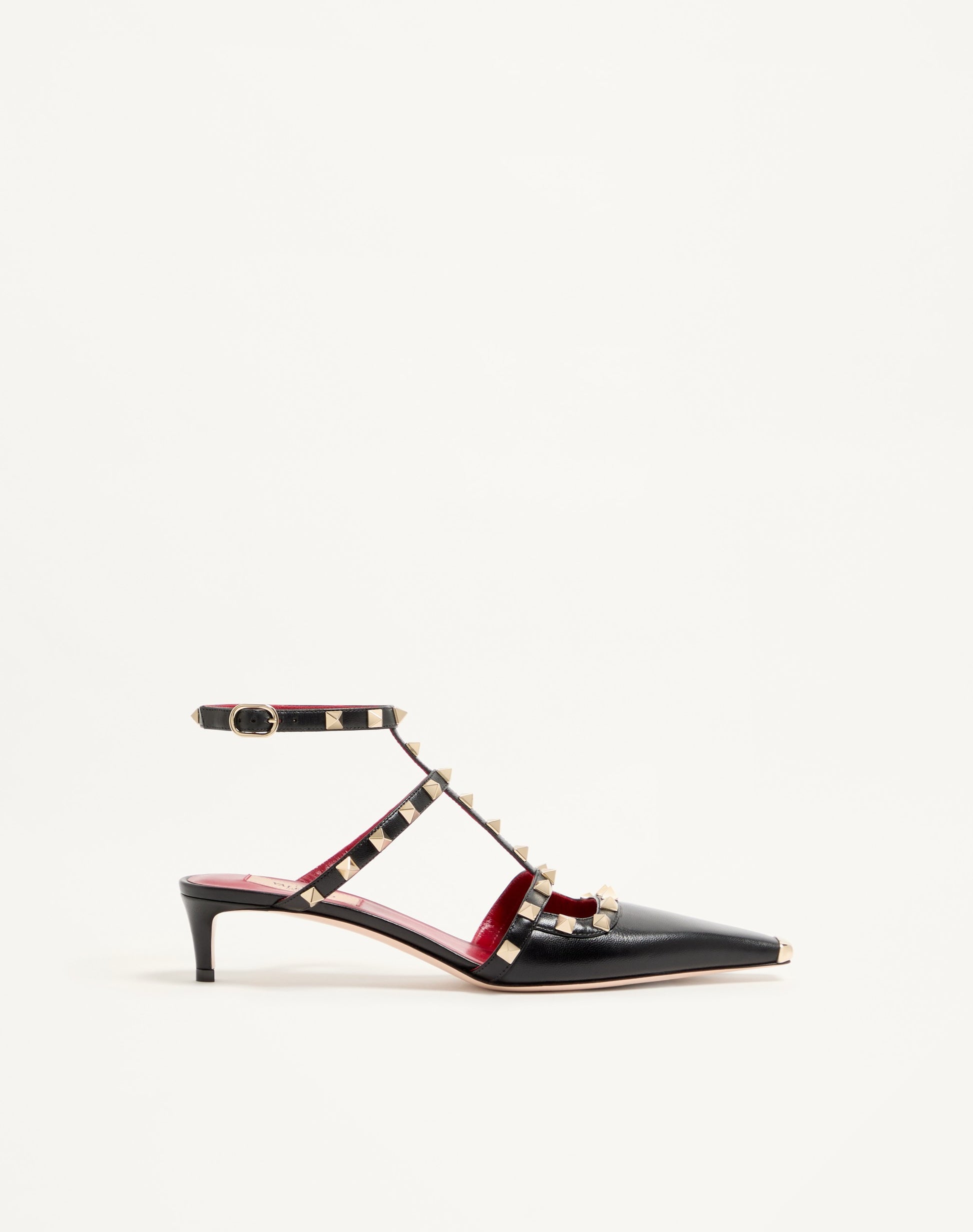 Rockstud Court Shoes In Kid Leather 40mm