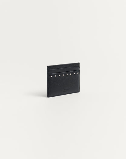 Rockstud Grainy Calfskin Cardholder