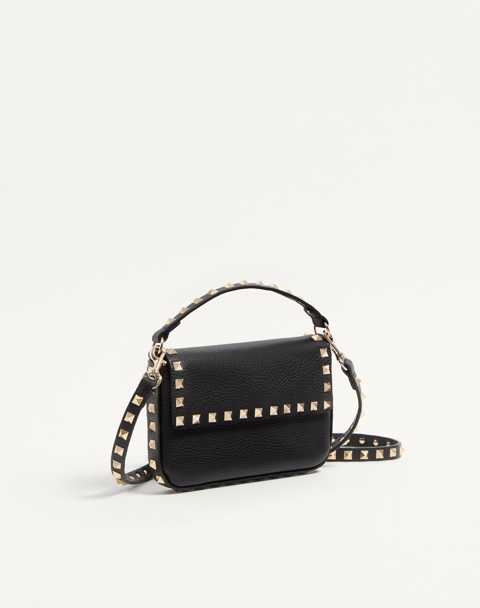 Rockstud Grainy Calfskin Pouch