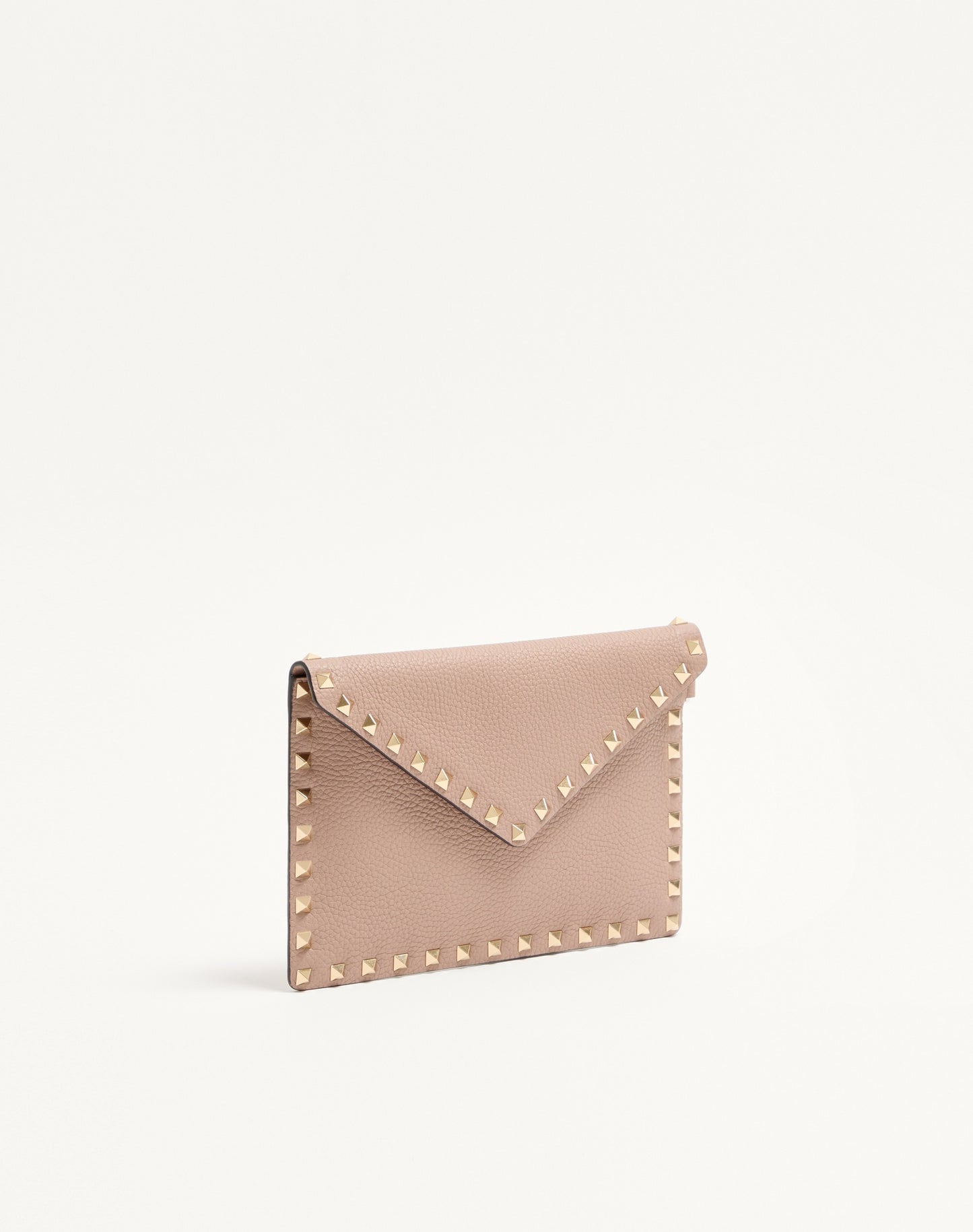 Rockstud Grainy Calfskin Pouch