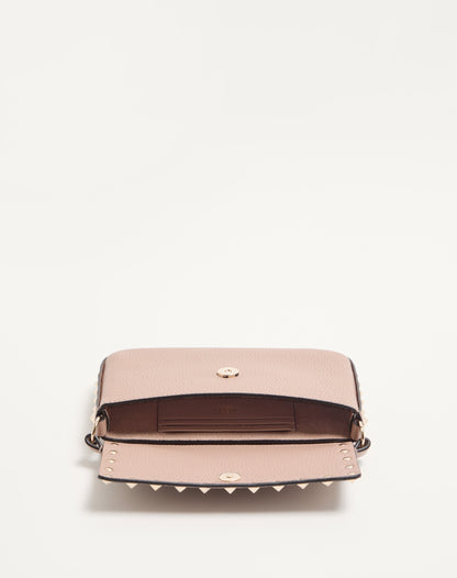 Rockstud Grainy Calfskin Pouch