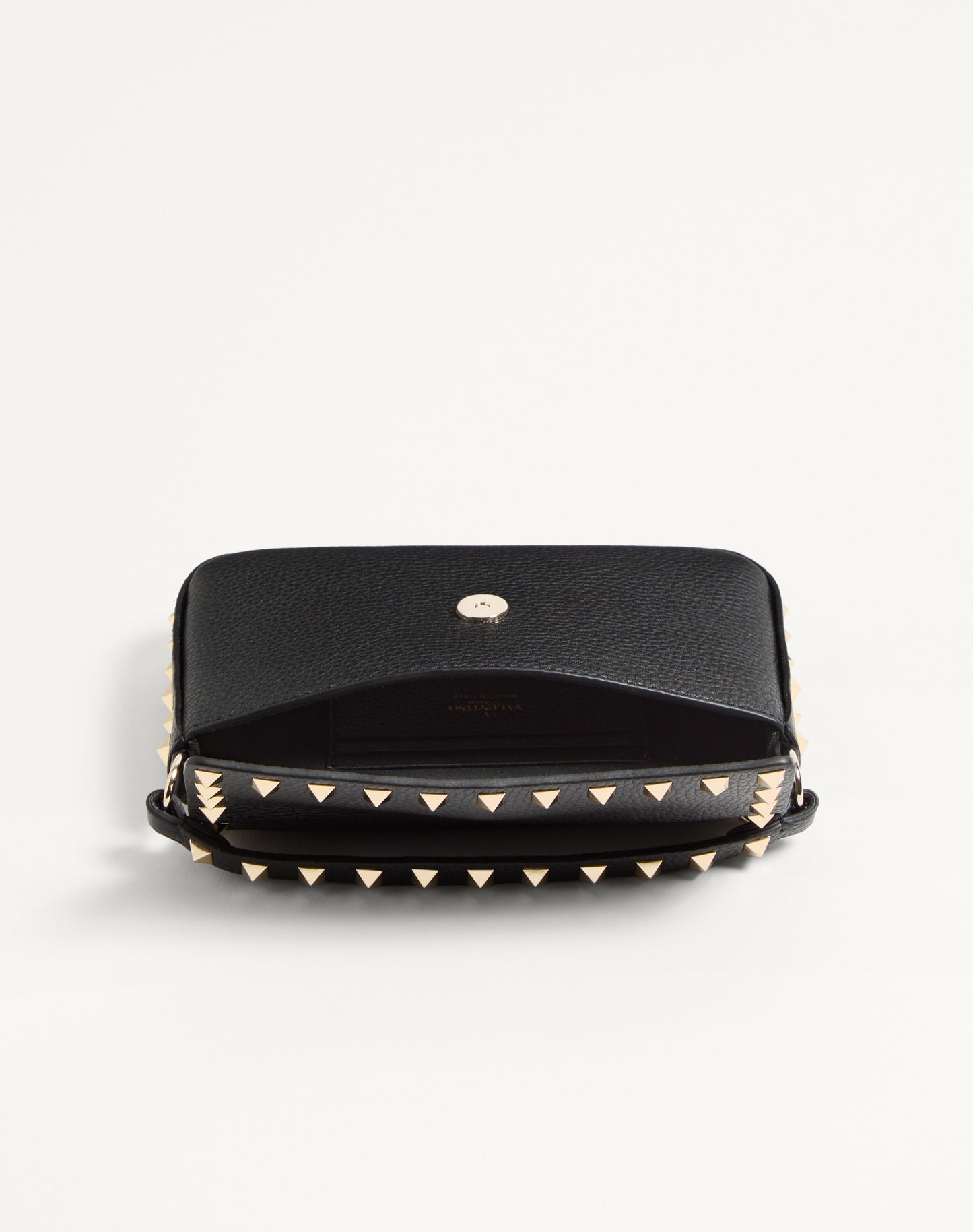 Rockstud Grainy Calfskin Pouch