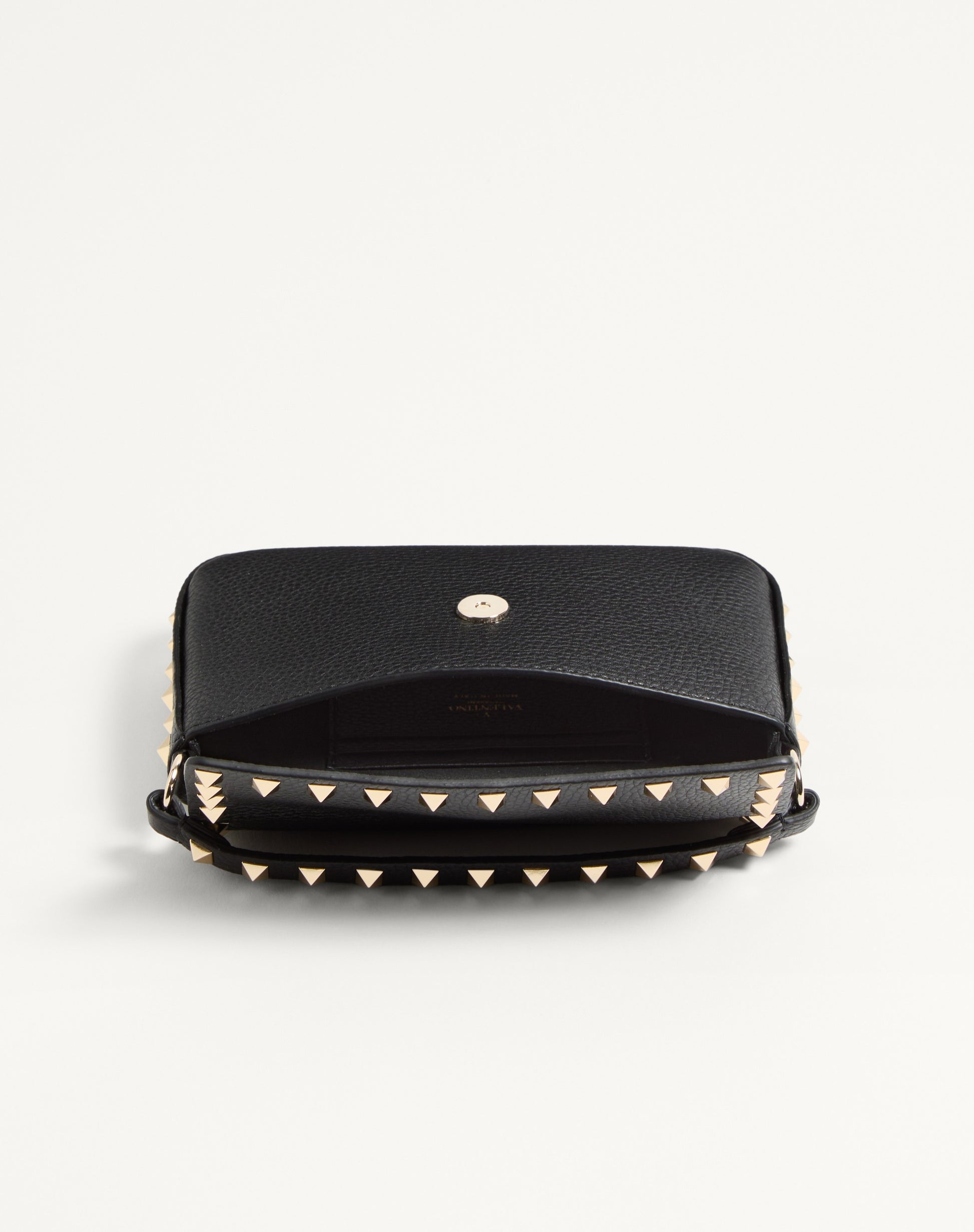 Rockstud Grainy Calfskin Pouch