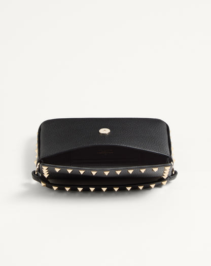 Rockstud Grainy Calfskin Pouch