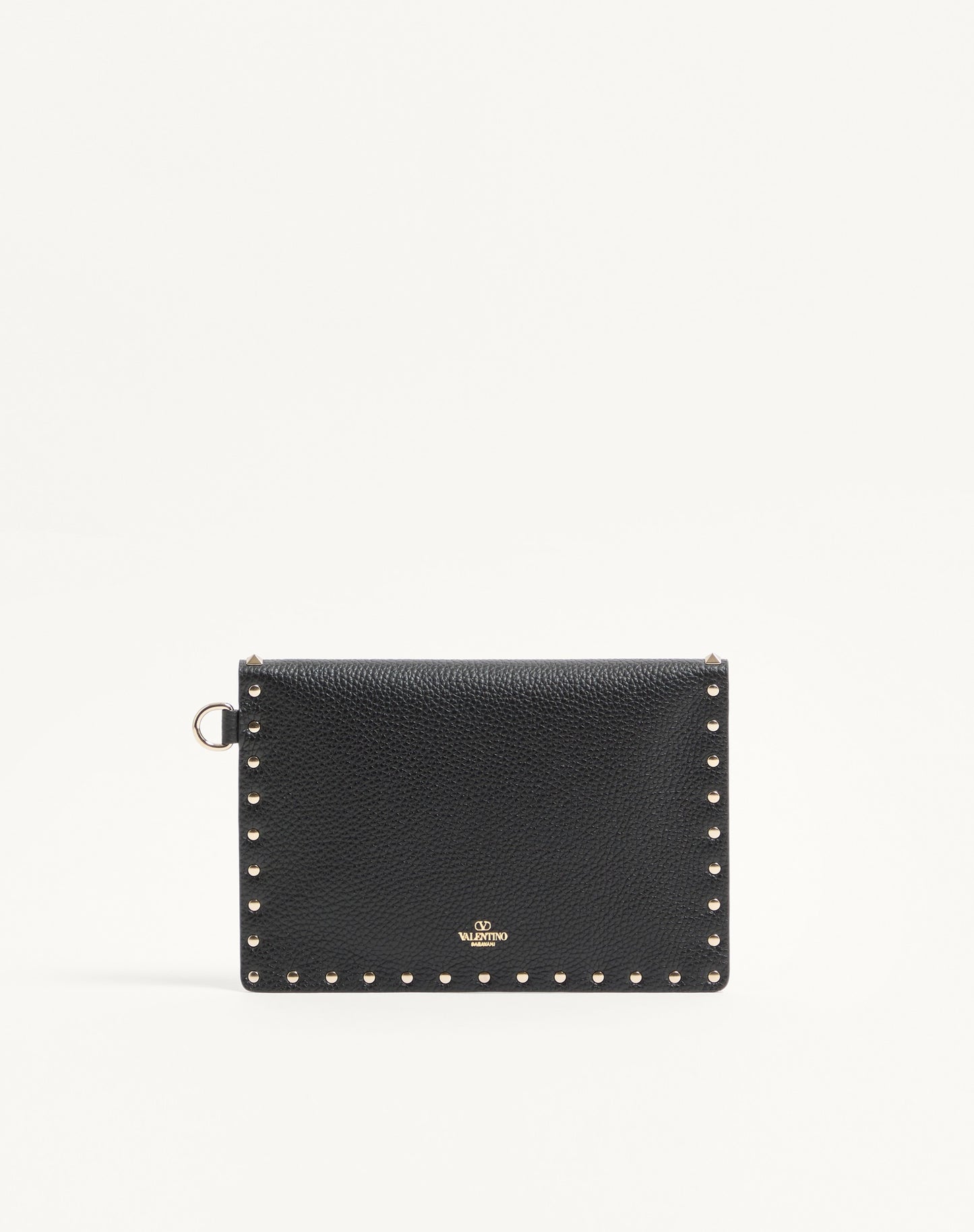 Rockstud Grainy Calfskin Pouch