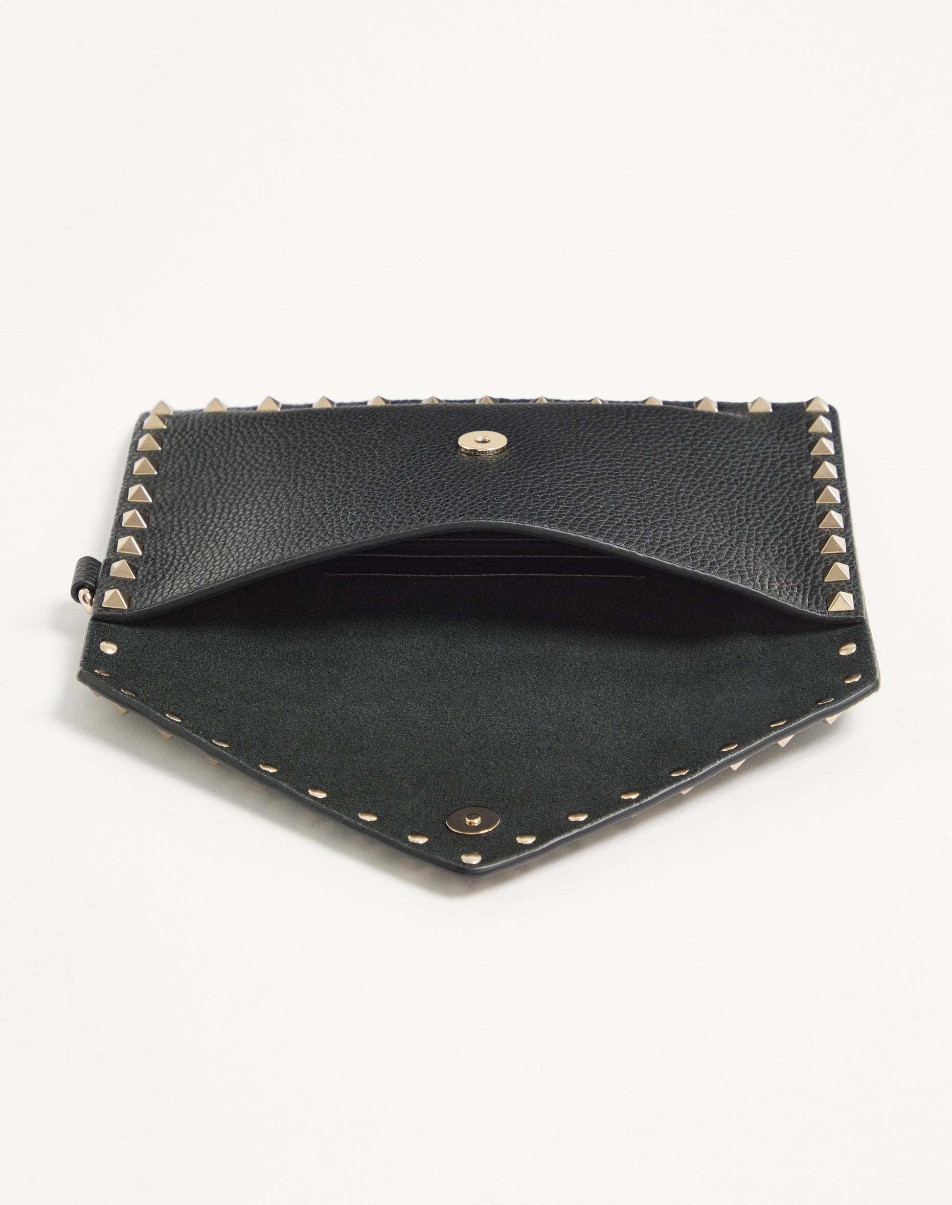 Rockstud Grainy Calfskin Pouch