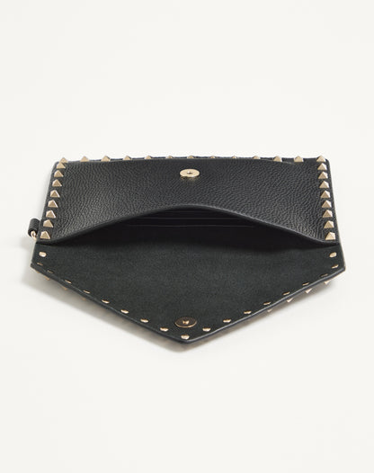 Rockstud Grainy Calfskin Pouch