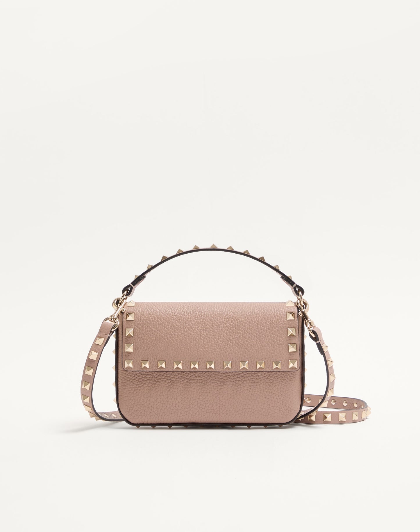 Rockstud Grainy Calfskin Pouch