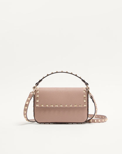 Rockstud Grainy Calfskin Pouch