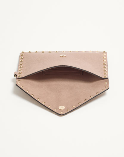Rockstud Grainy Calfskin Pouch