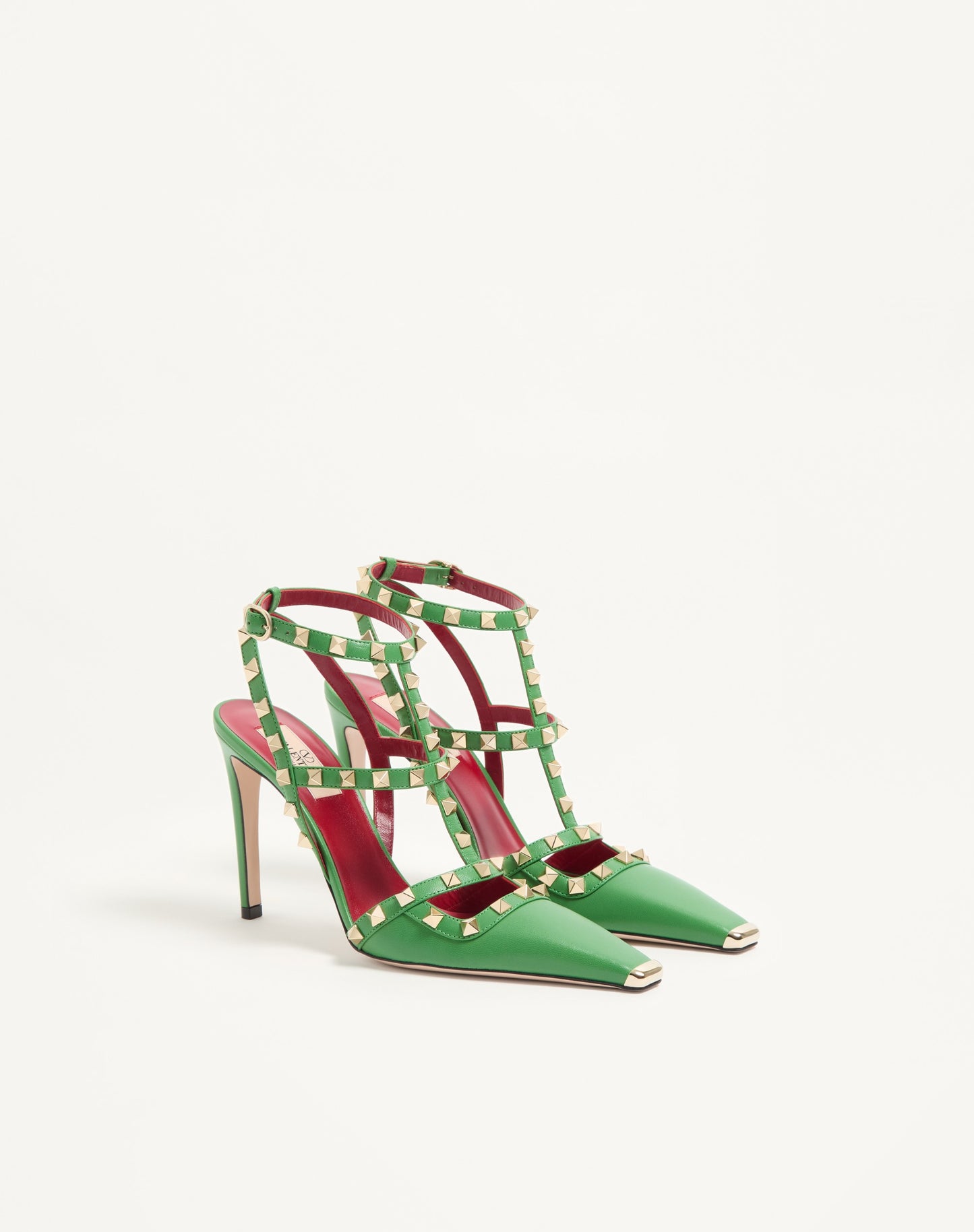 Rockstud Kidskin Pumps 100mm