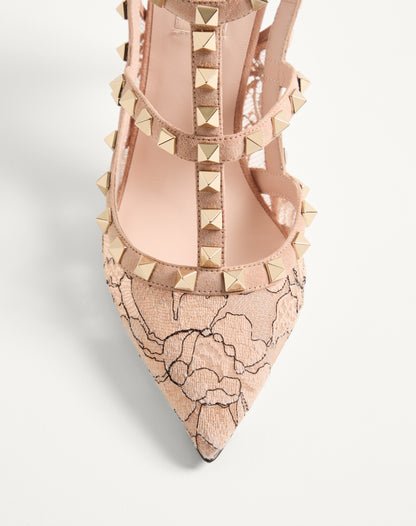Rockstud Lace Pump With Straps 100mm