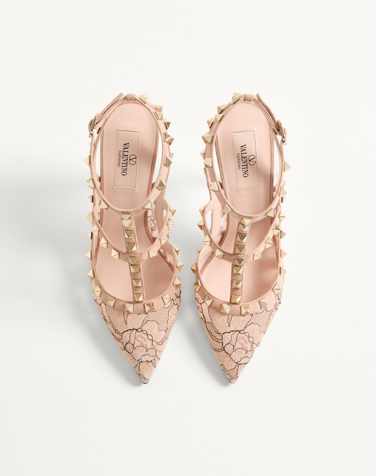 Rockstud Lace Pump With Straps 100mm