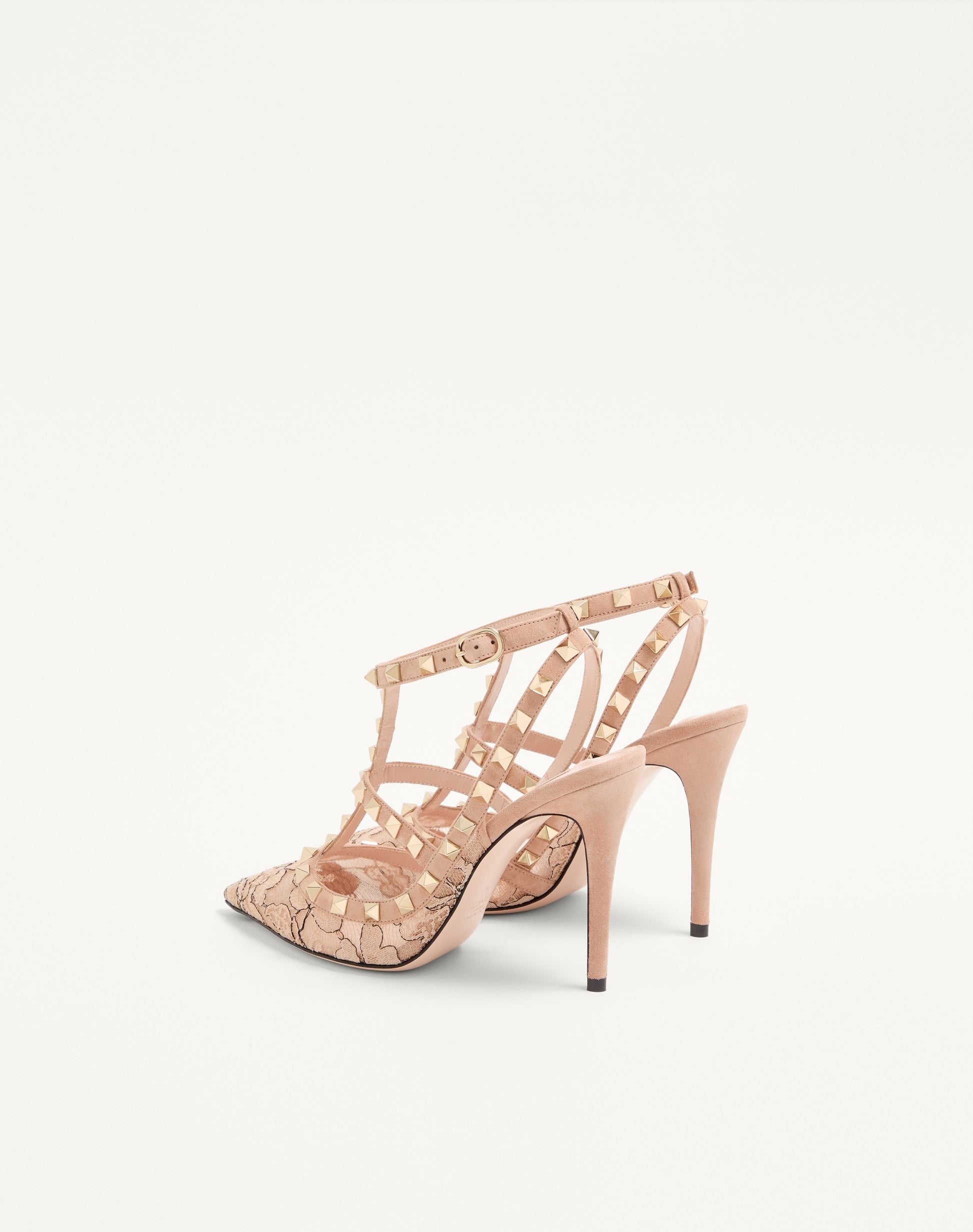 Rockstud Lace Pump With Straps 100mm