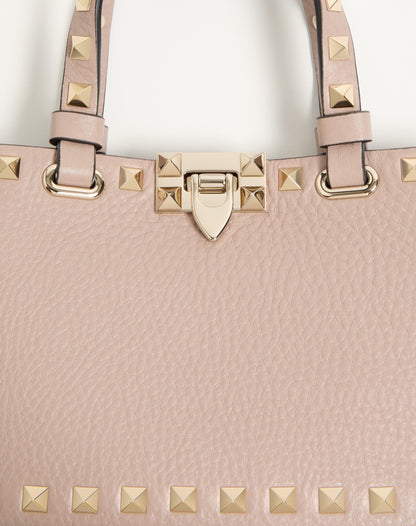 Rockstud Mini Shopping Bag In Grainy Calfskin