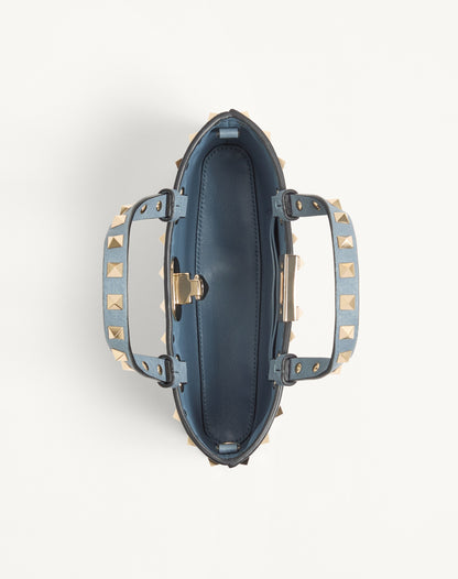 Rockstud Mini Shopping Bag In Grainy Calfskin