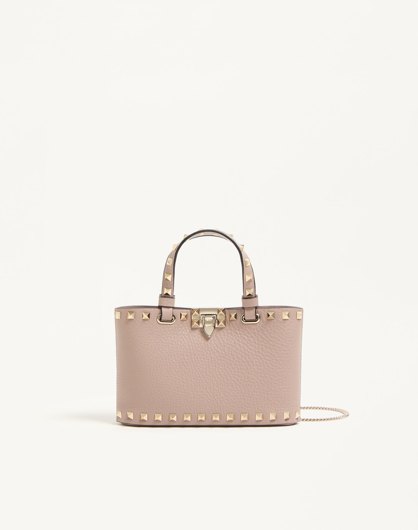 Rockstud Mini Shopping Bag In Grainy Calfskin