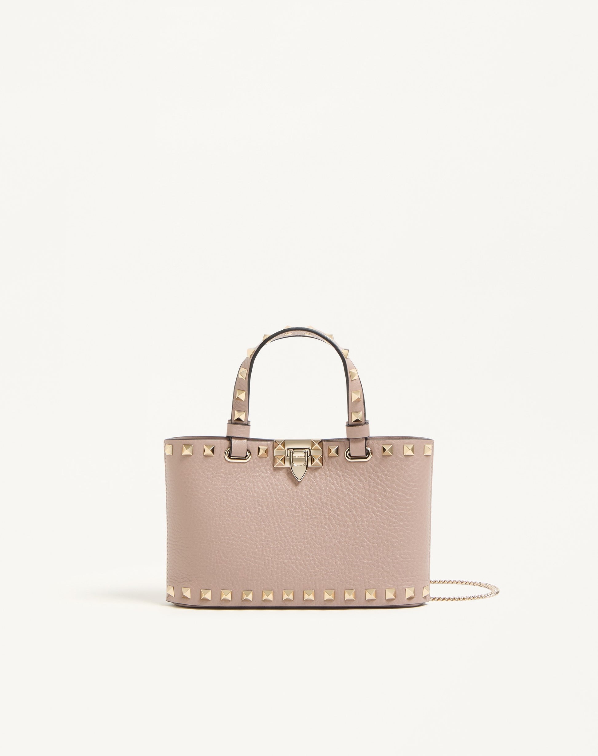 Rockstud Mini Shopping Bag In Grainy Calfskin