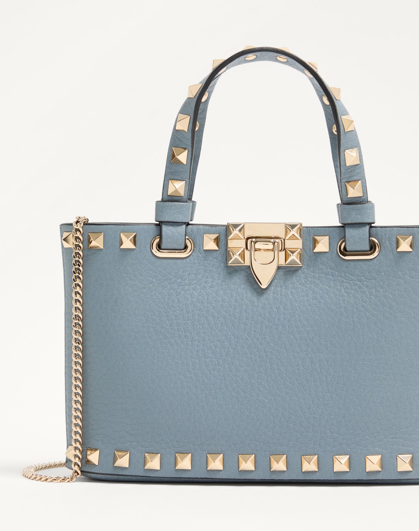 Rockstud Mini Shopping Bag In Grainy Calfskin