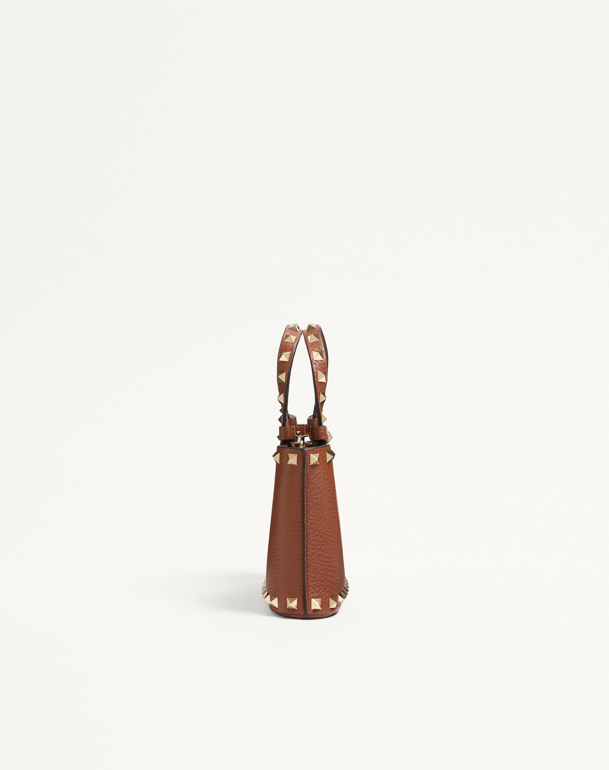 Rockstud Mini Shopping Bag In Grainy Calfskin
