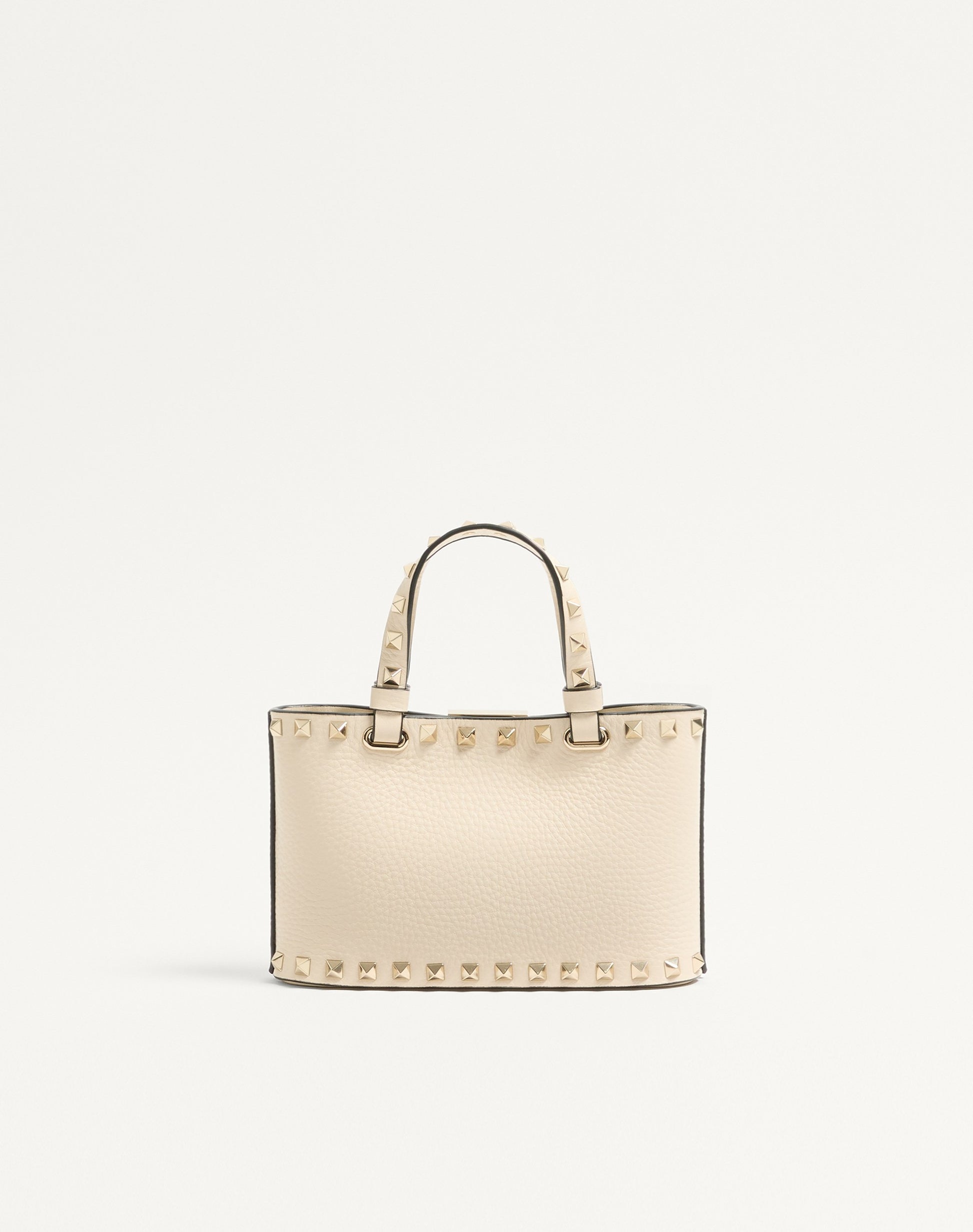Rockstud Mini Shopping Bag In Grainy Calfskin
