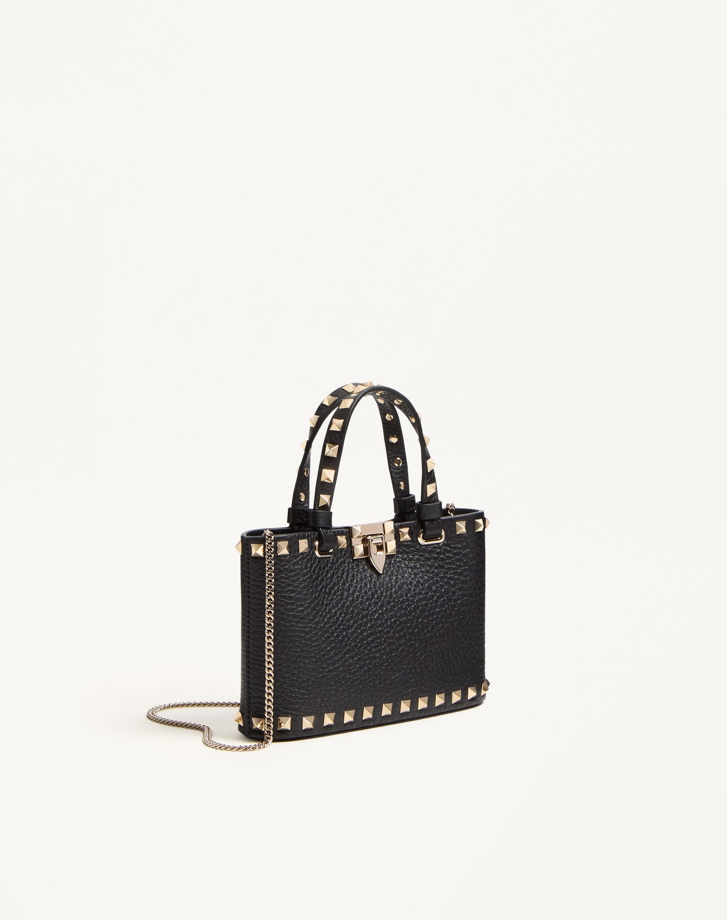 Rockstud Mini Shopping Bag In Grainy Calfskin