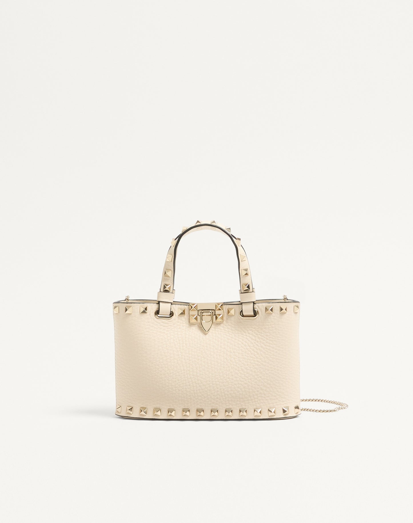 Rockstud Mini Shopping Bag In Grainy Calfskin