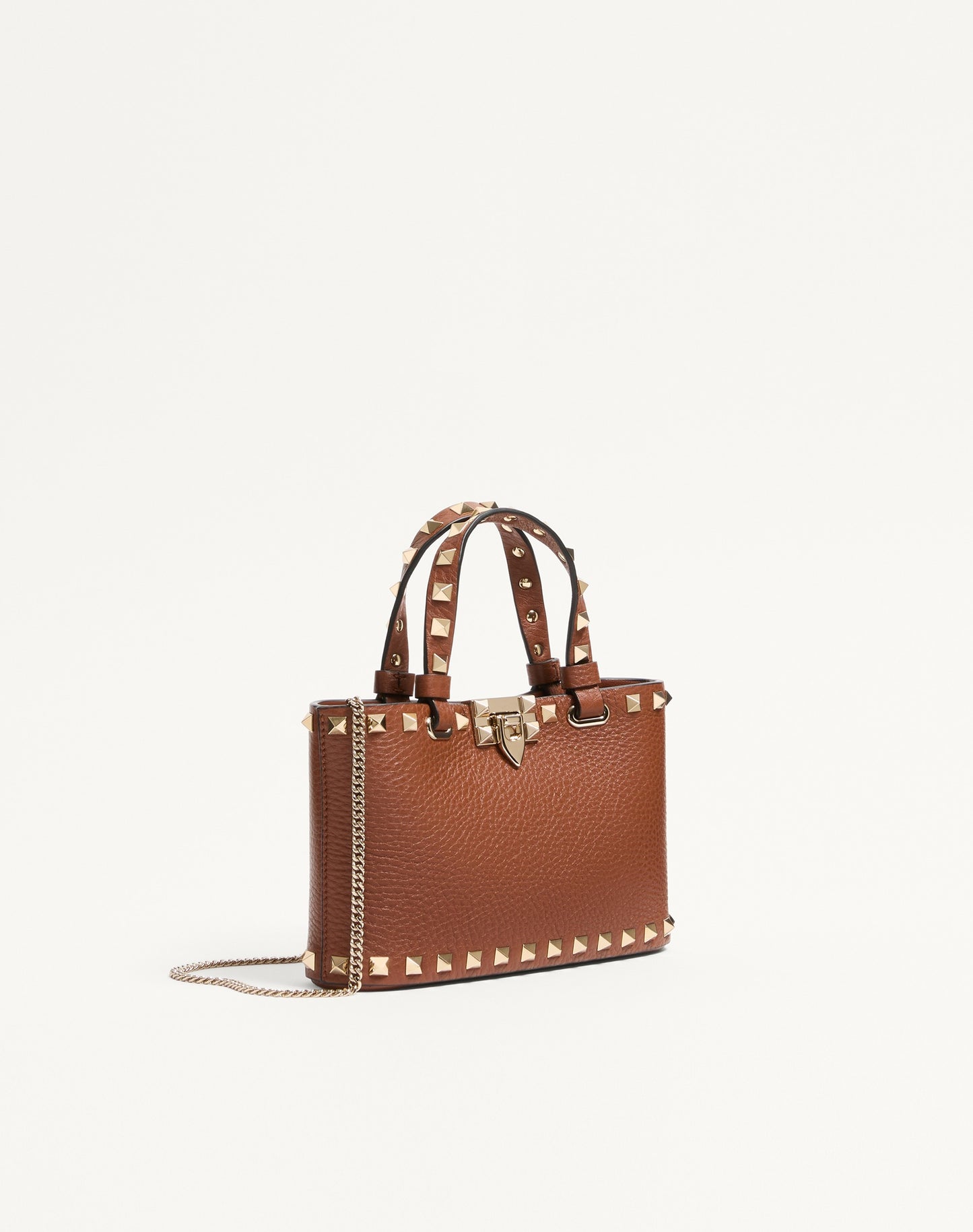 Rockstud Mini Shopping Bag In Grainy Calfskin