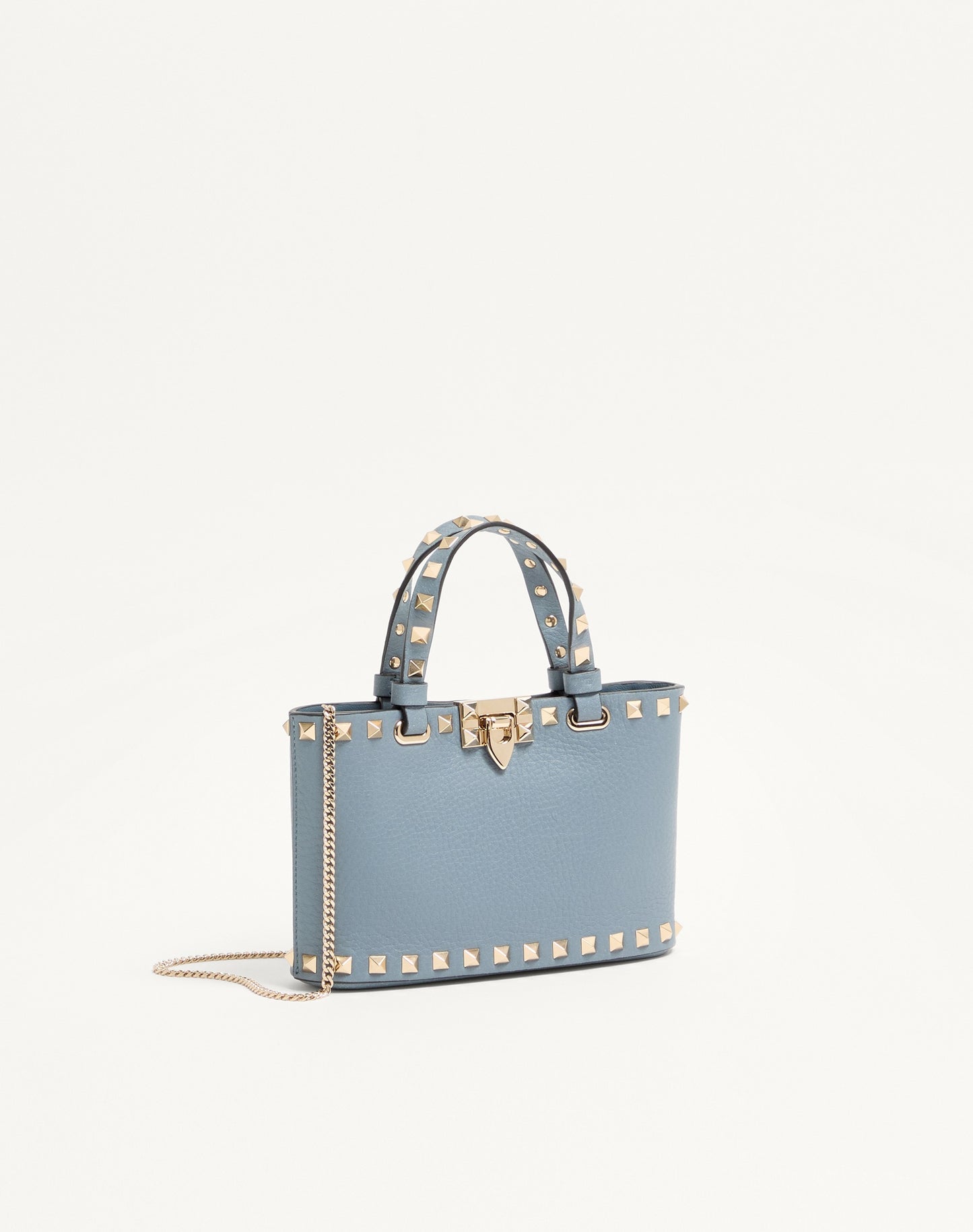 Rockstud Mini Shopping Bag In Grainy Calfskin