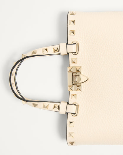 Rockstud Mini Shopping Bag In Grainy Calfskin