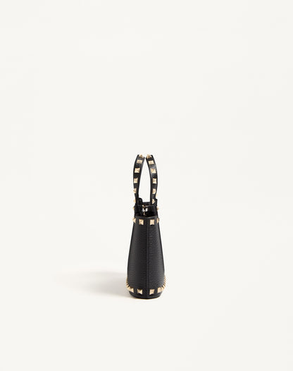 Rockstud Mini Shopping Bag In Grainy Calfskin