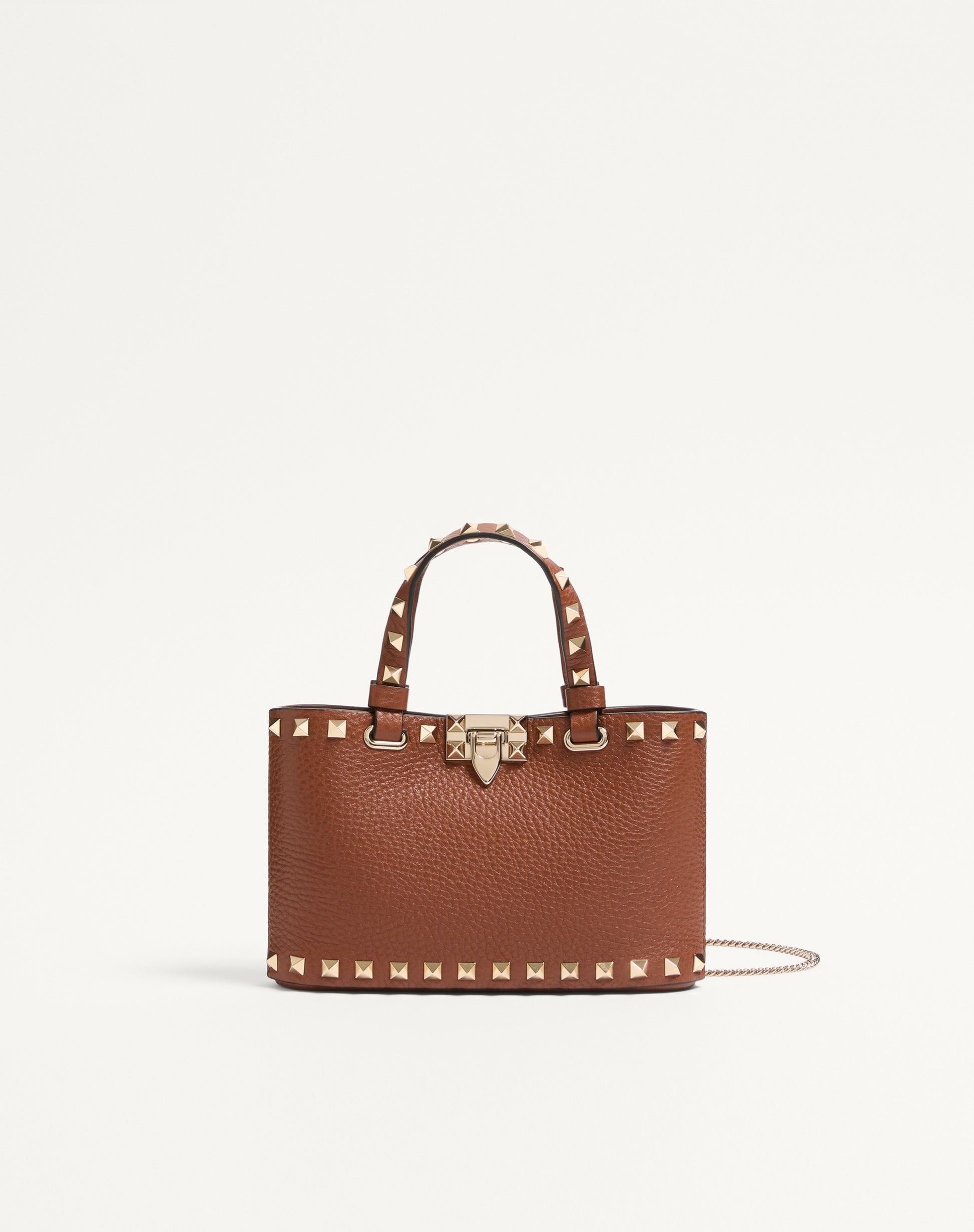 Rockstud Mini Shopping Bag In Grainy Calfskin
