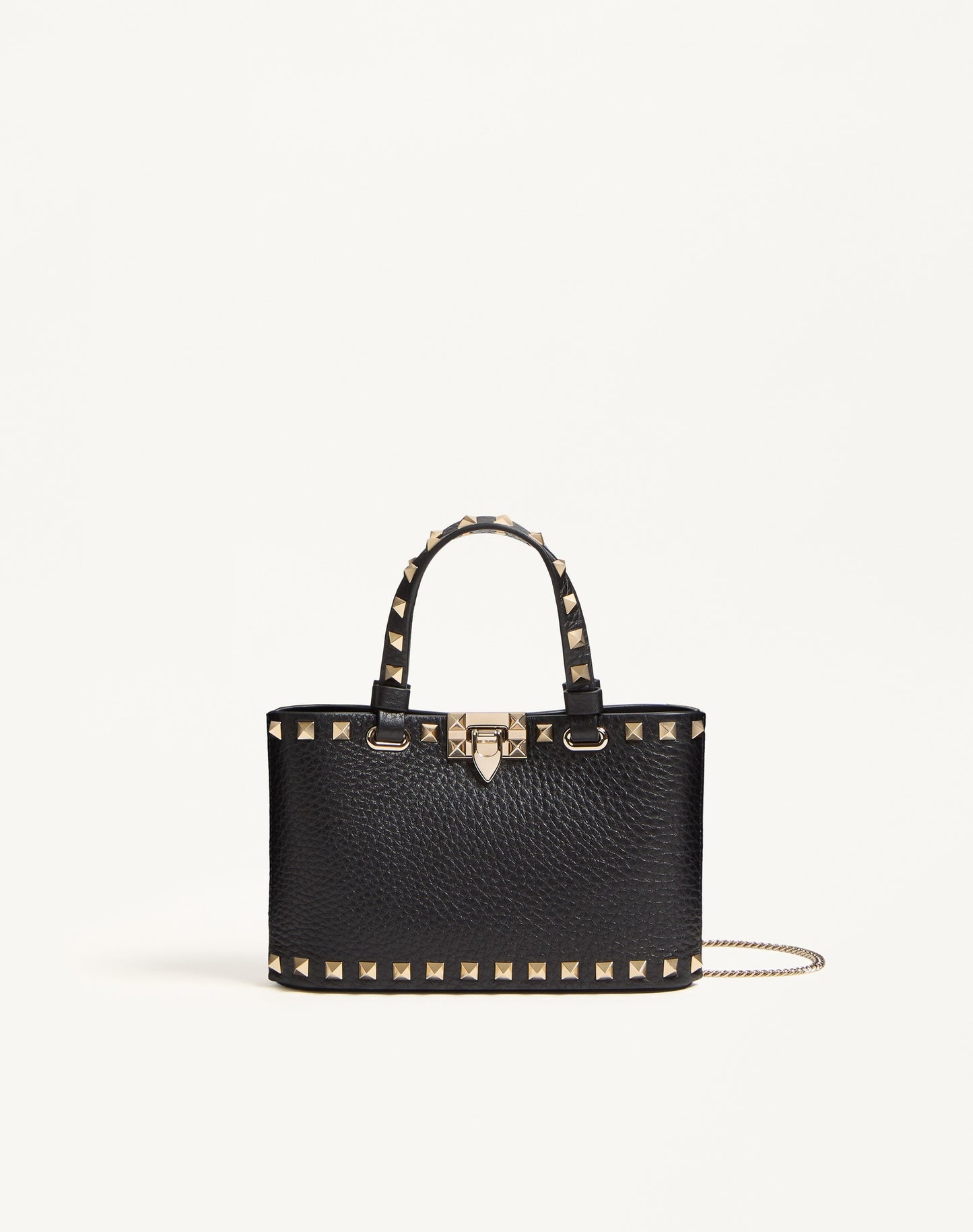 Rockstud Mini Shopping Bag In Grainy Calfskin