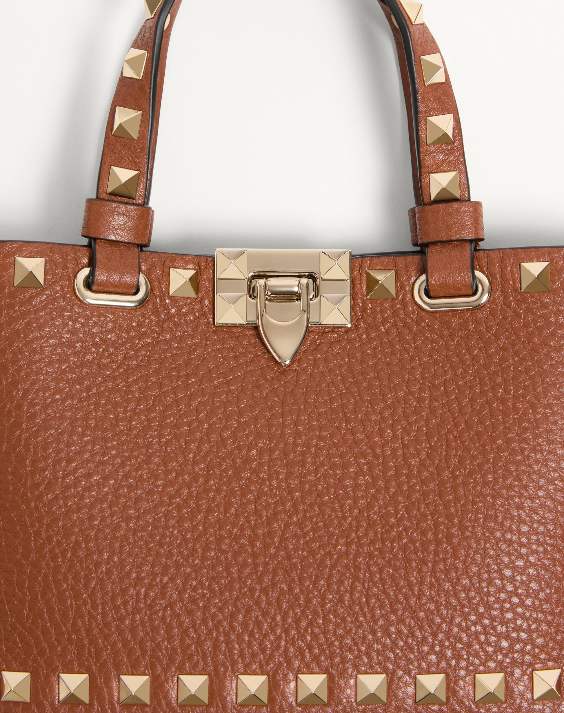 Rockstud Mini Shopping Bag In Grainy Calfskin