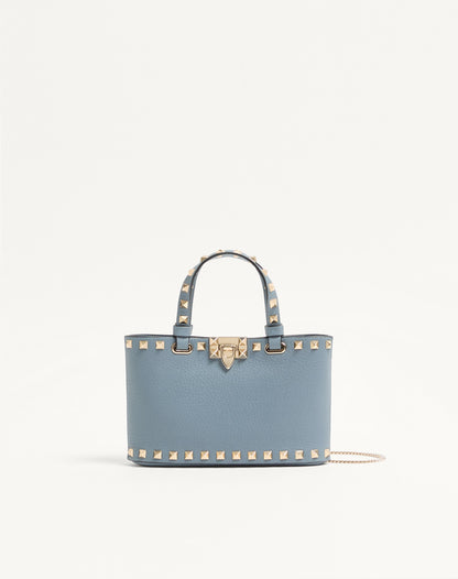 Rockstud Mini Shopping Bag In Grainy Calfskin