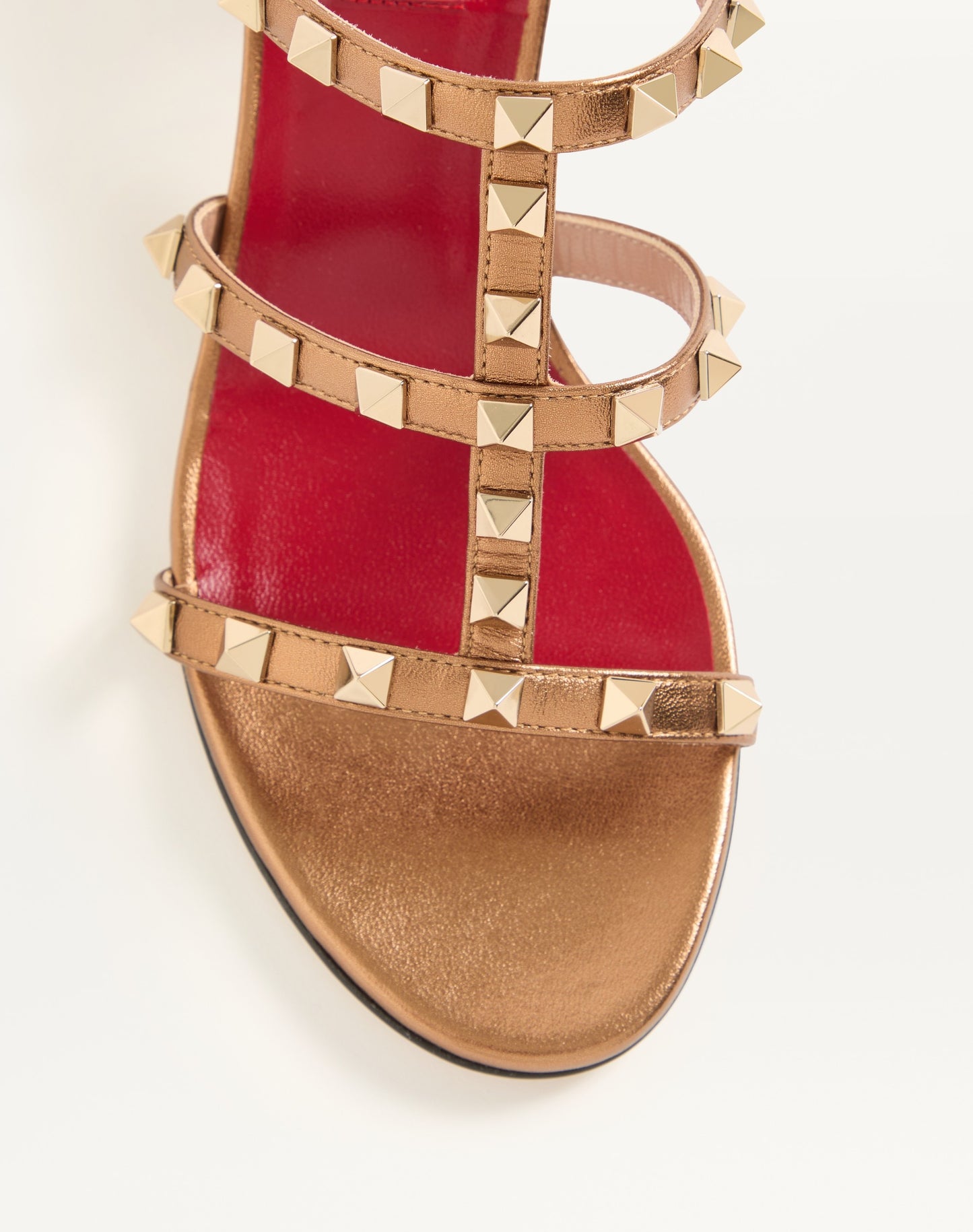 Rockstud Slide Sandal In Laminated Nappa Leather 60mm
