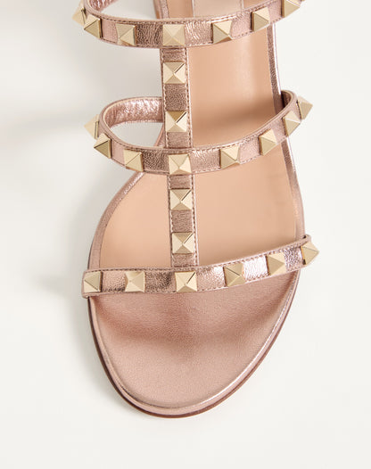 Rockstud Slide Sandal In Laminated Nappa Leather 60mm