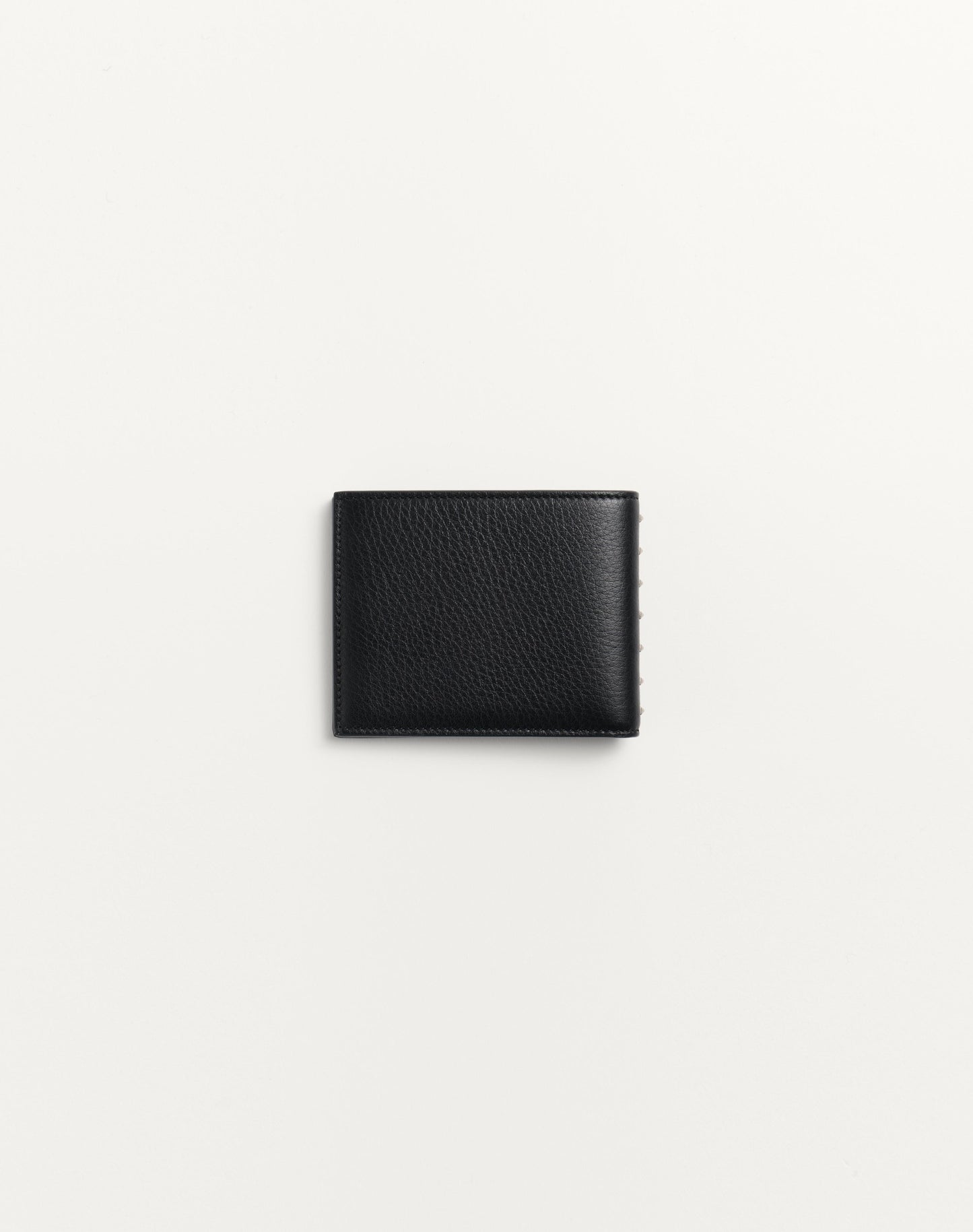 Rockstud Wallet In Grainy Calfskin