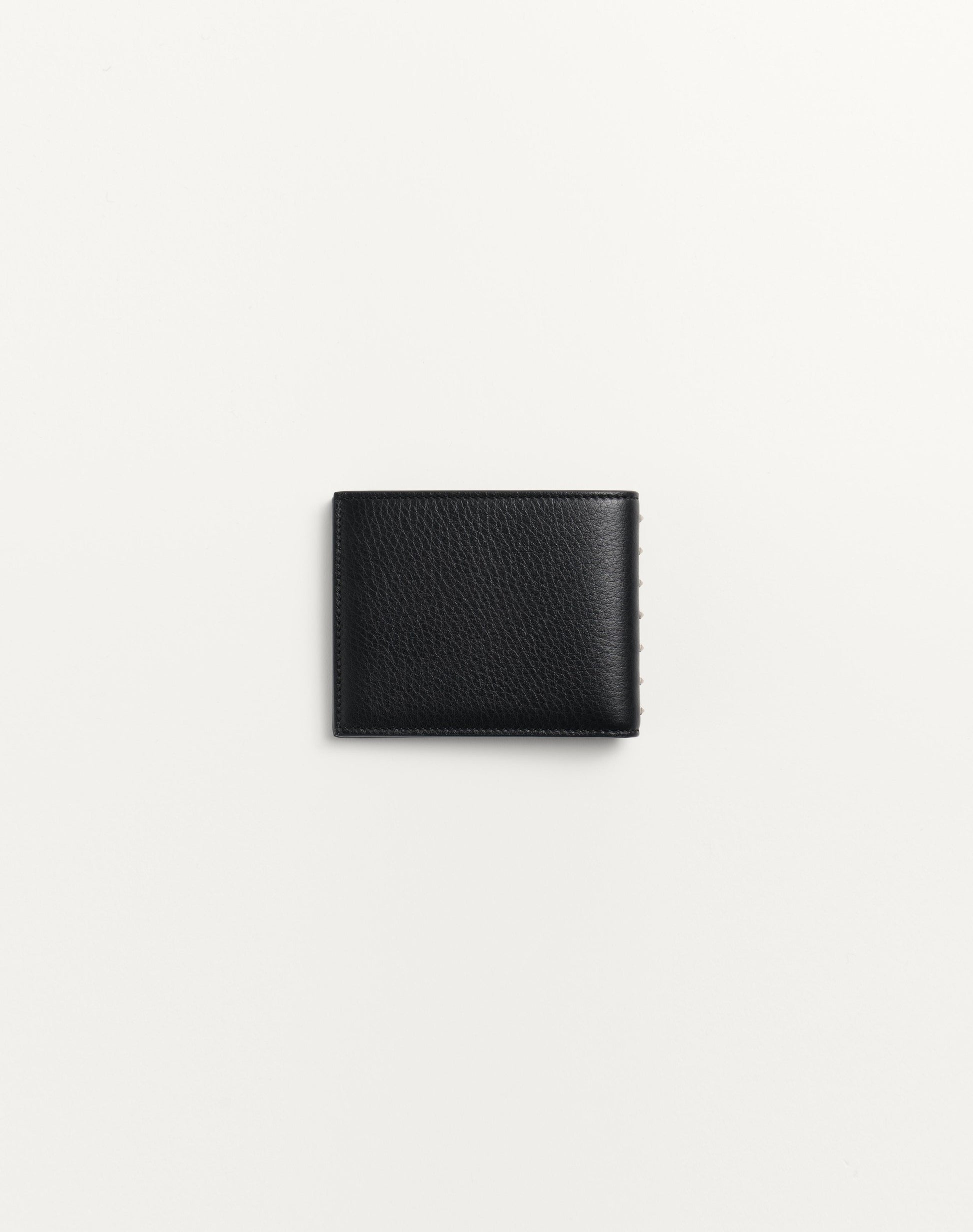 Rockstud Wallet In Grainy Calfskin
