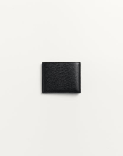 Rockstud Wallet In Grainy Calfskin