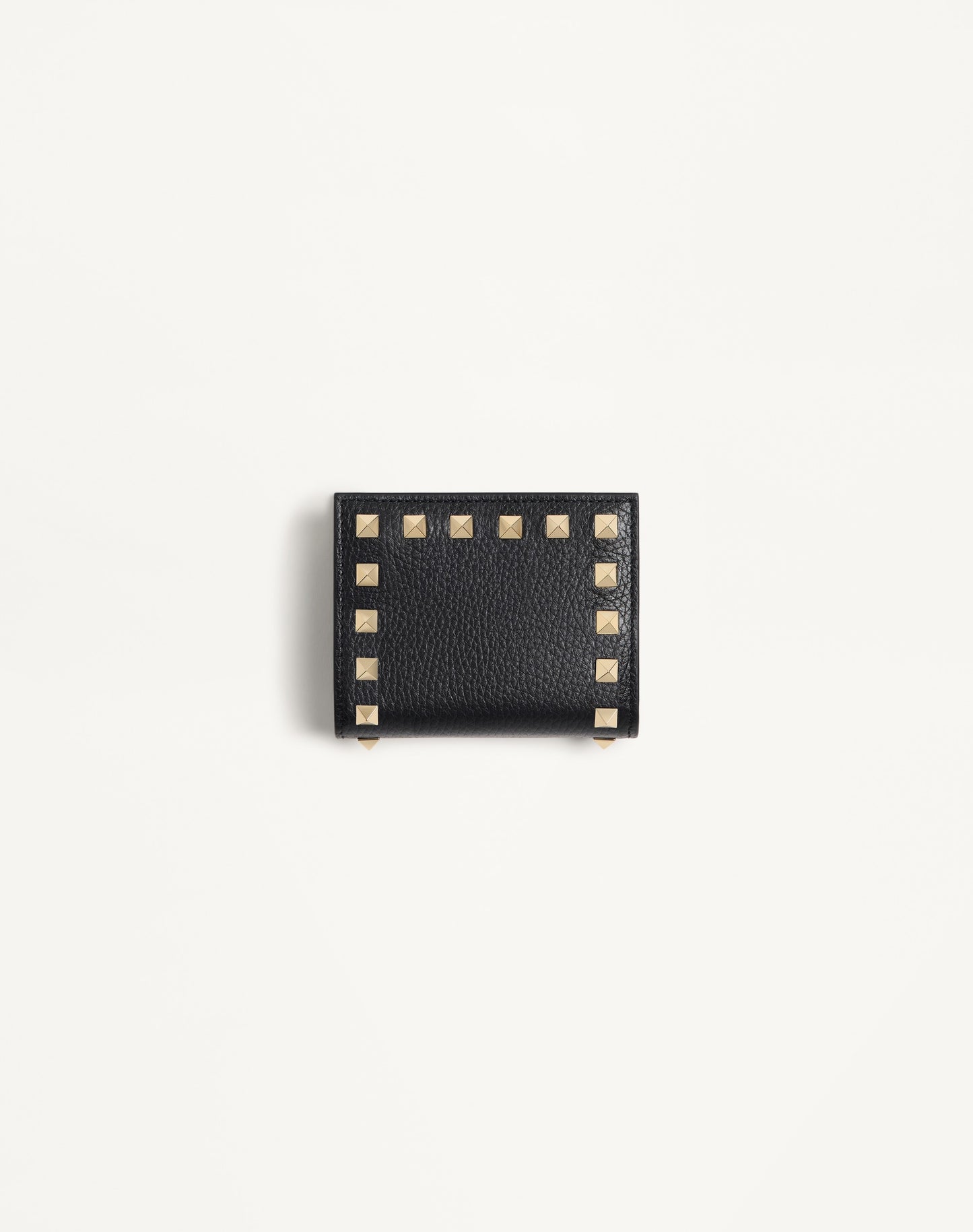 Rockstud Wallet In Grainy Calfskin
