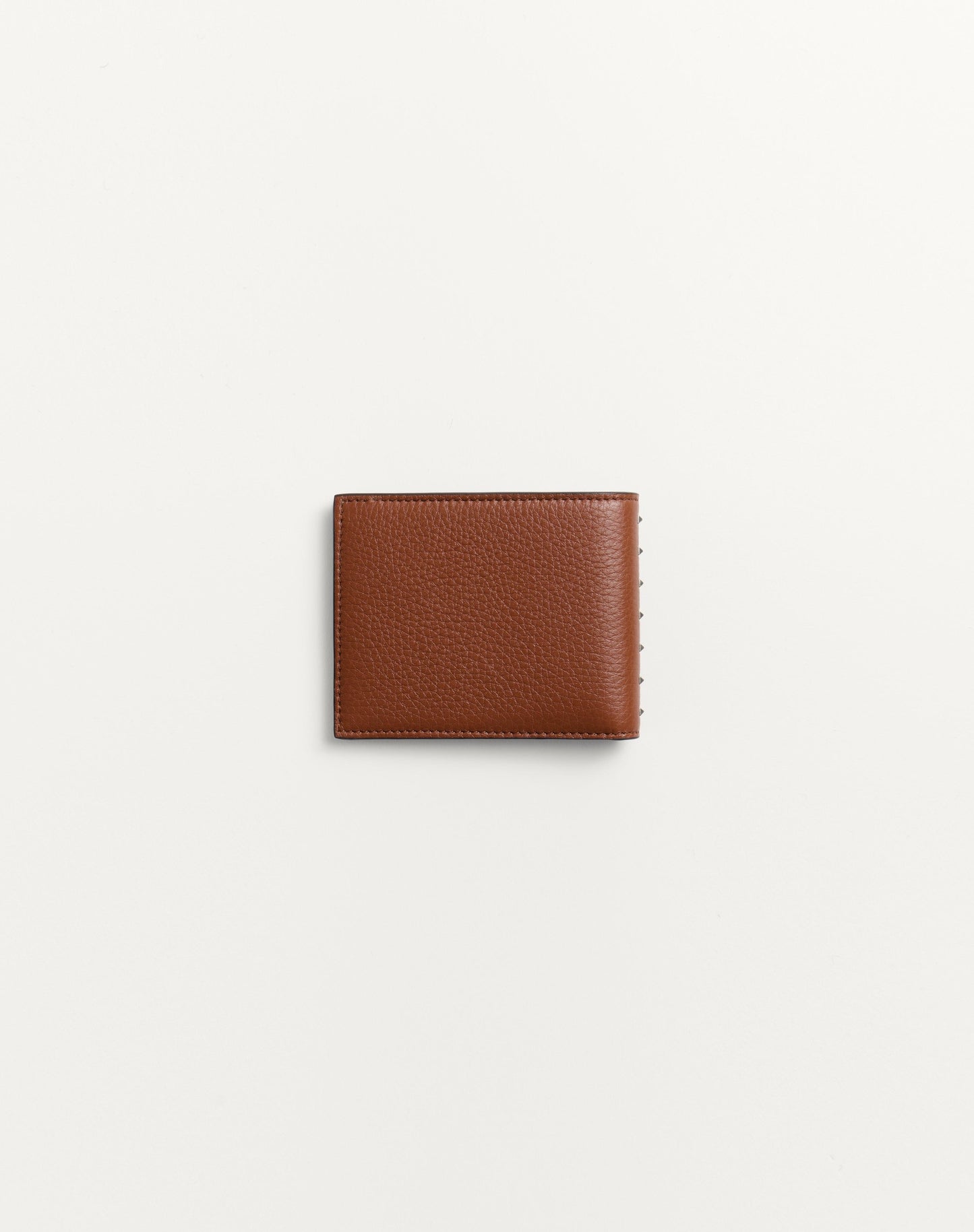Rockstud Wallet In Grainy Calfskin