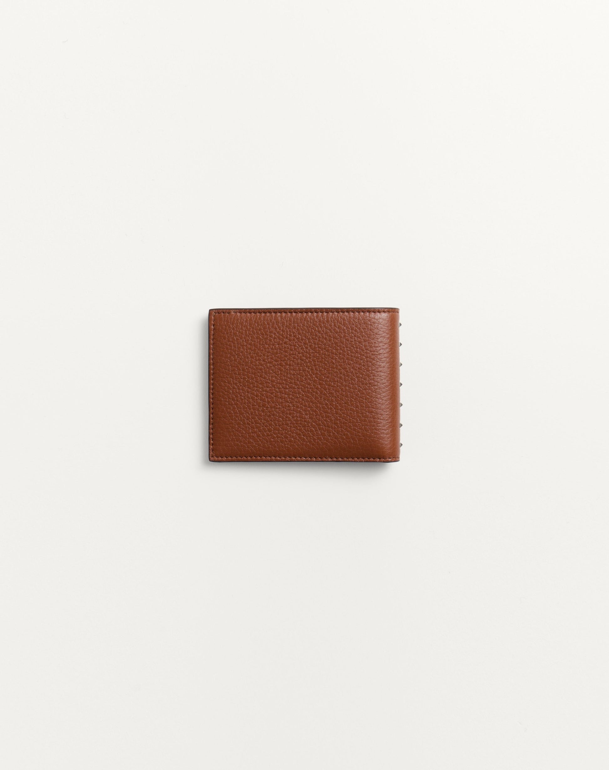 Rockstud Wallet In Grainy Calfskin