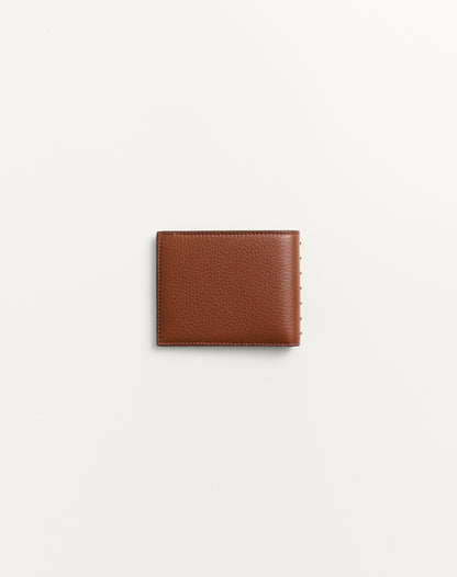 Rockstud Wallet In Grainy Calfskin