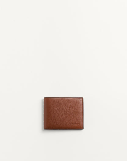 Rockstud Wallet In Grainy Calfskin